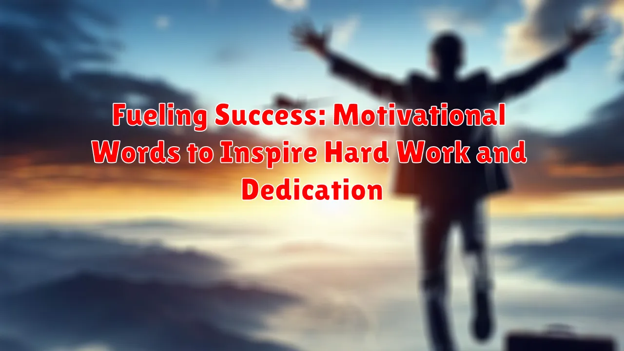 Fueling Success: Motivational Words to Inspire Hard Work and Dedication