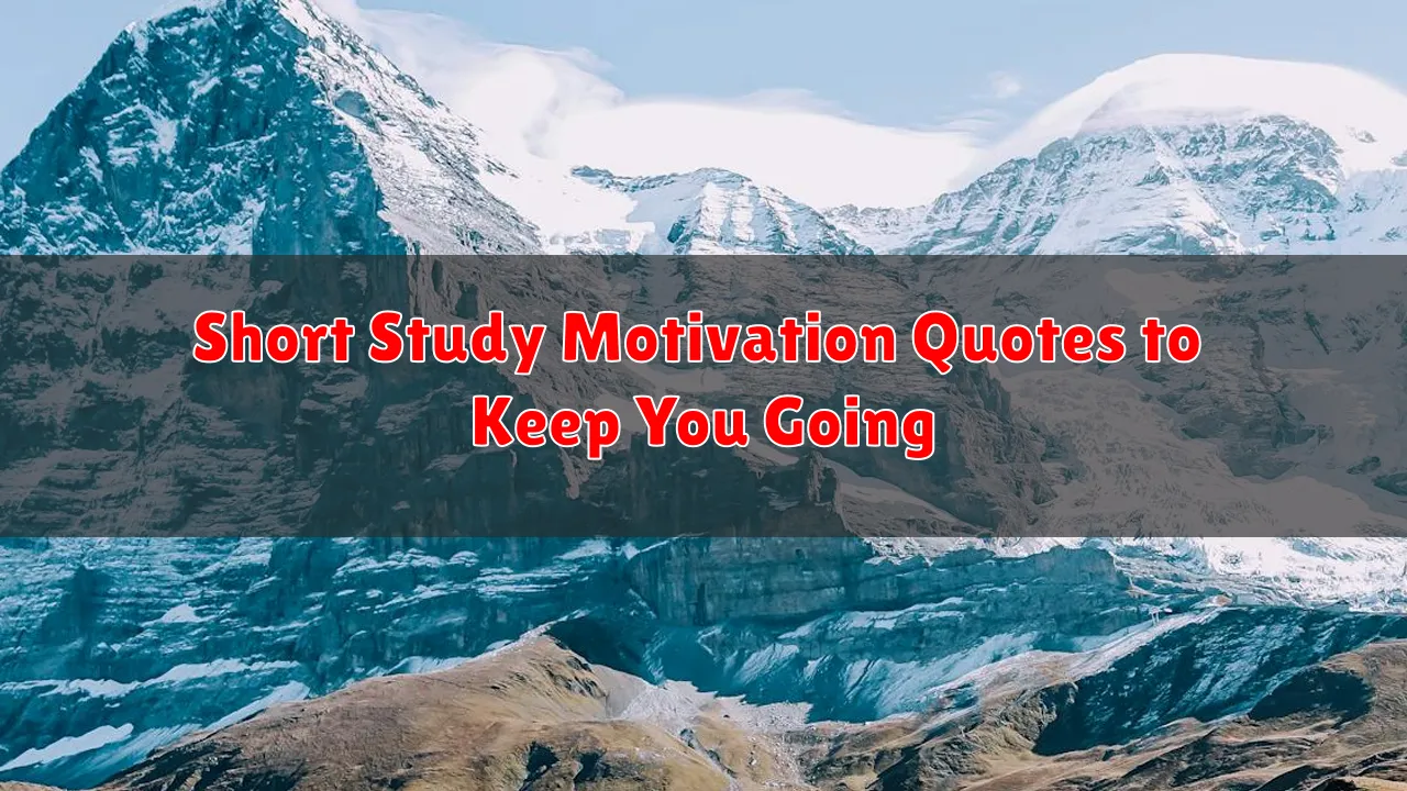 Short Study Motivation Quotes to Keep You Going