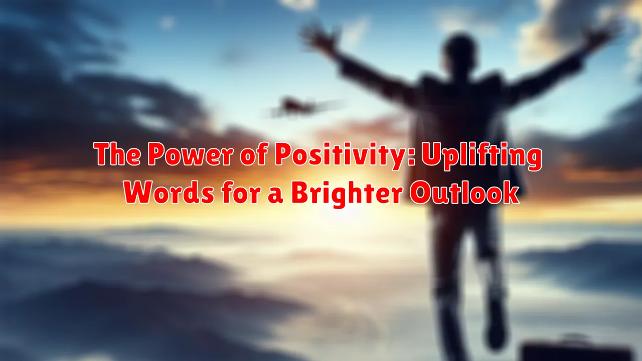 The Power of Positivity: Uplifting Words for a Brighter Outlook